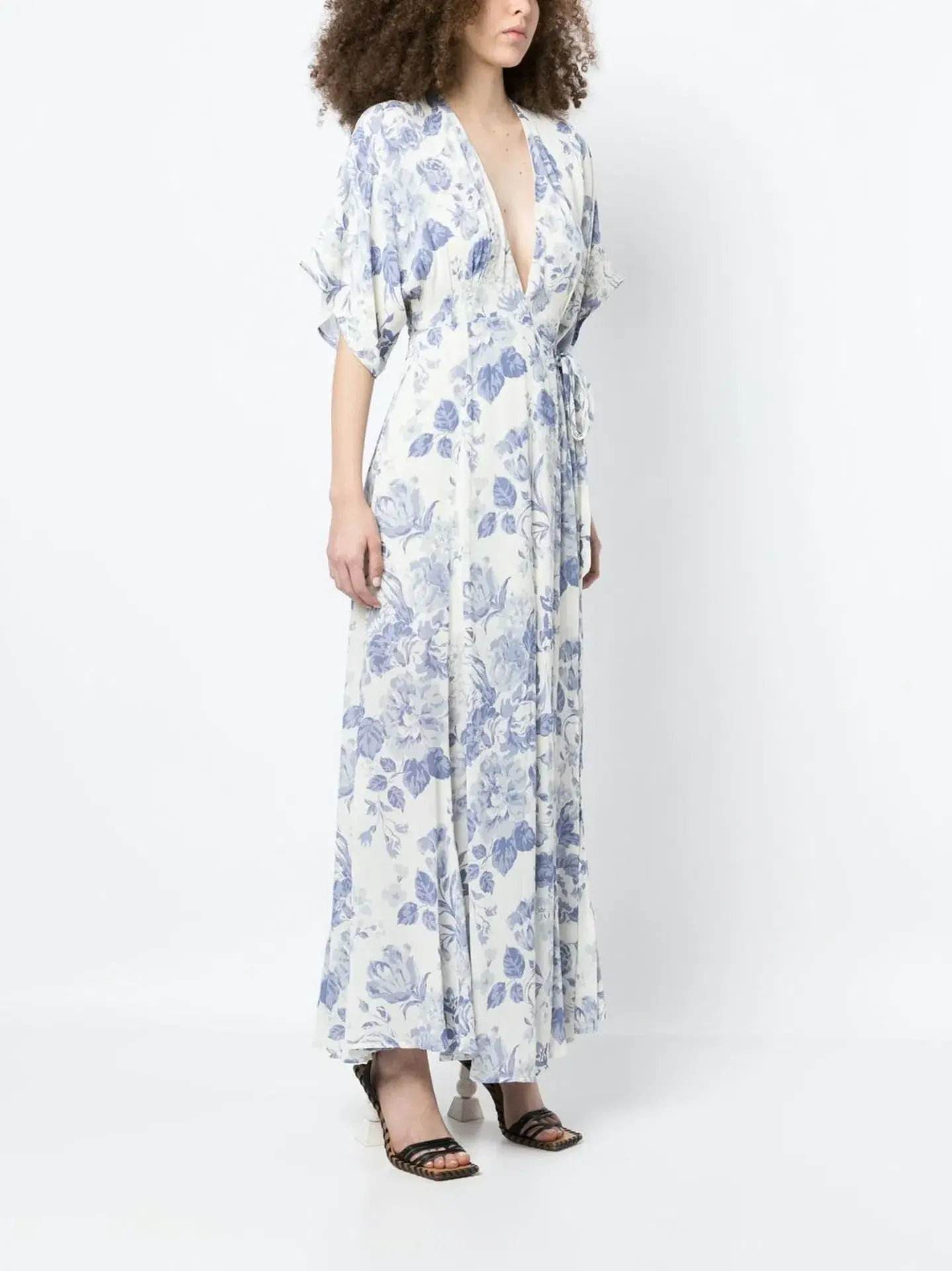Reformation Winslow Maxi Dress Blue Floral Size XL / AU 14 - Image 1