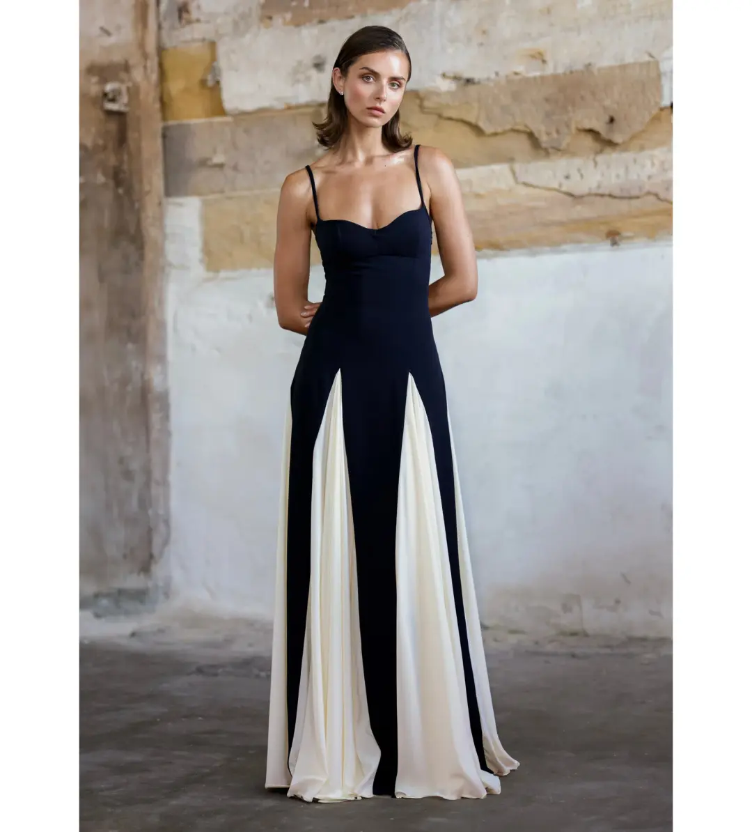 Arcina Ori Paloma Dress Black/White  Size S/Au 8 for rent on The Volte - main image