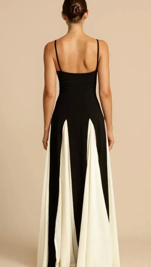 Arcina Ori Paloma Dress Black/White  Size S/Au 8 for rent on The Volte - main image