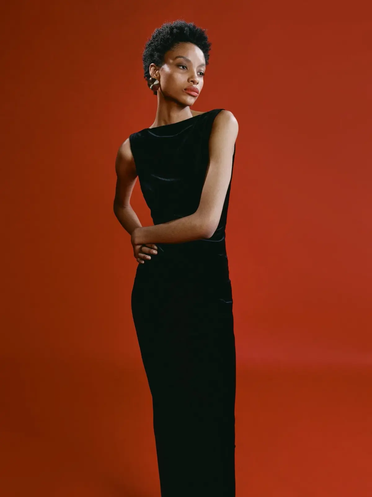 Effie Kats Verona Gown Black Velvet Size 6/XS - Image 3