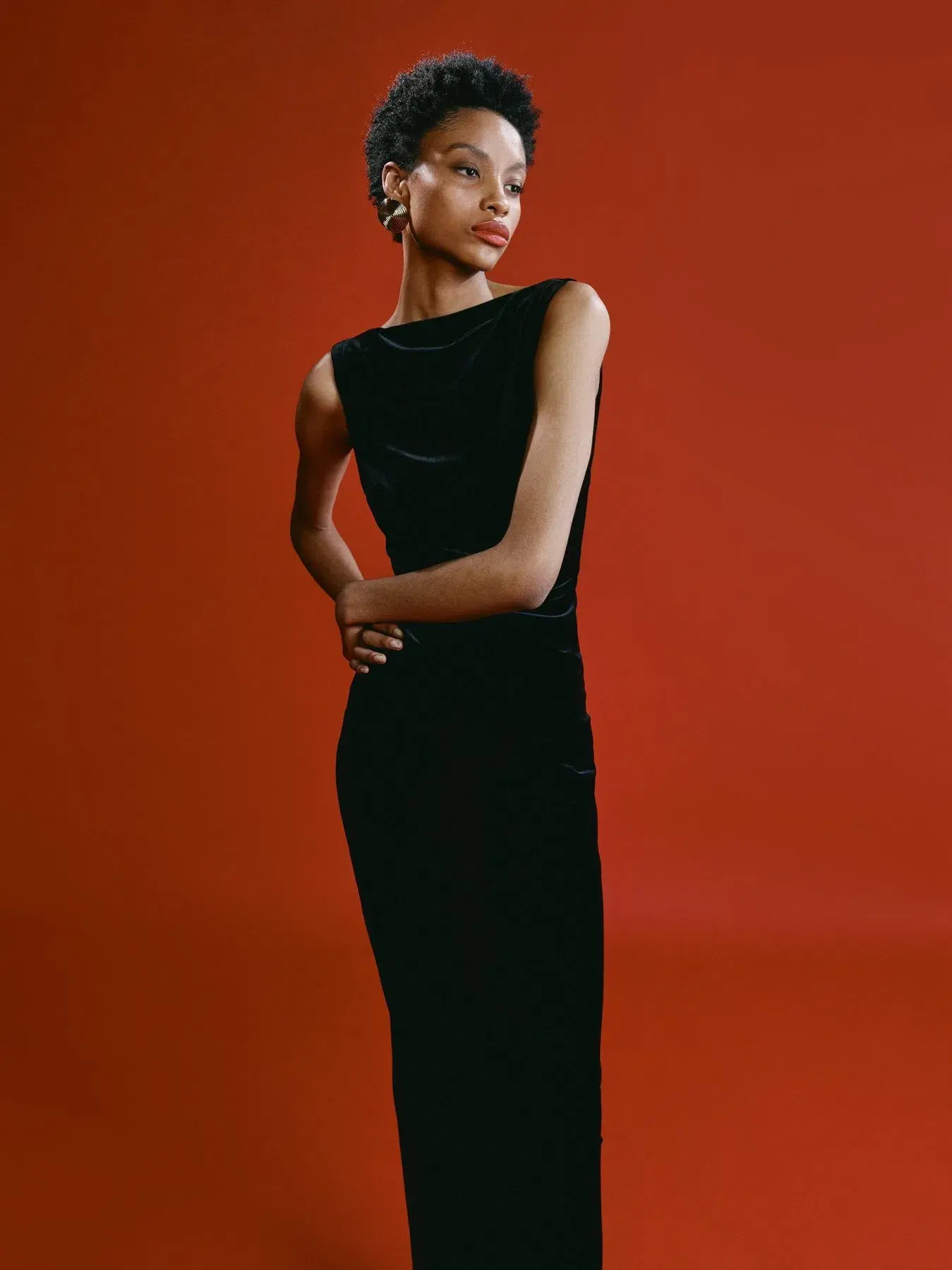 Effie Kats Verona Gown Black Velvet Size 6/XS - Image 3