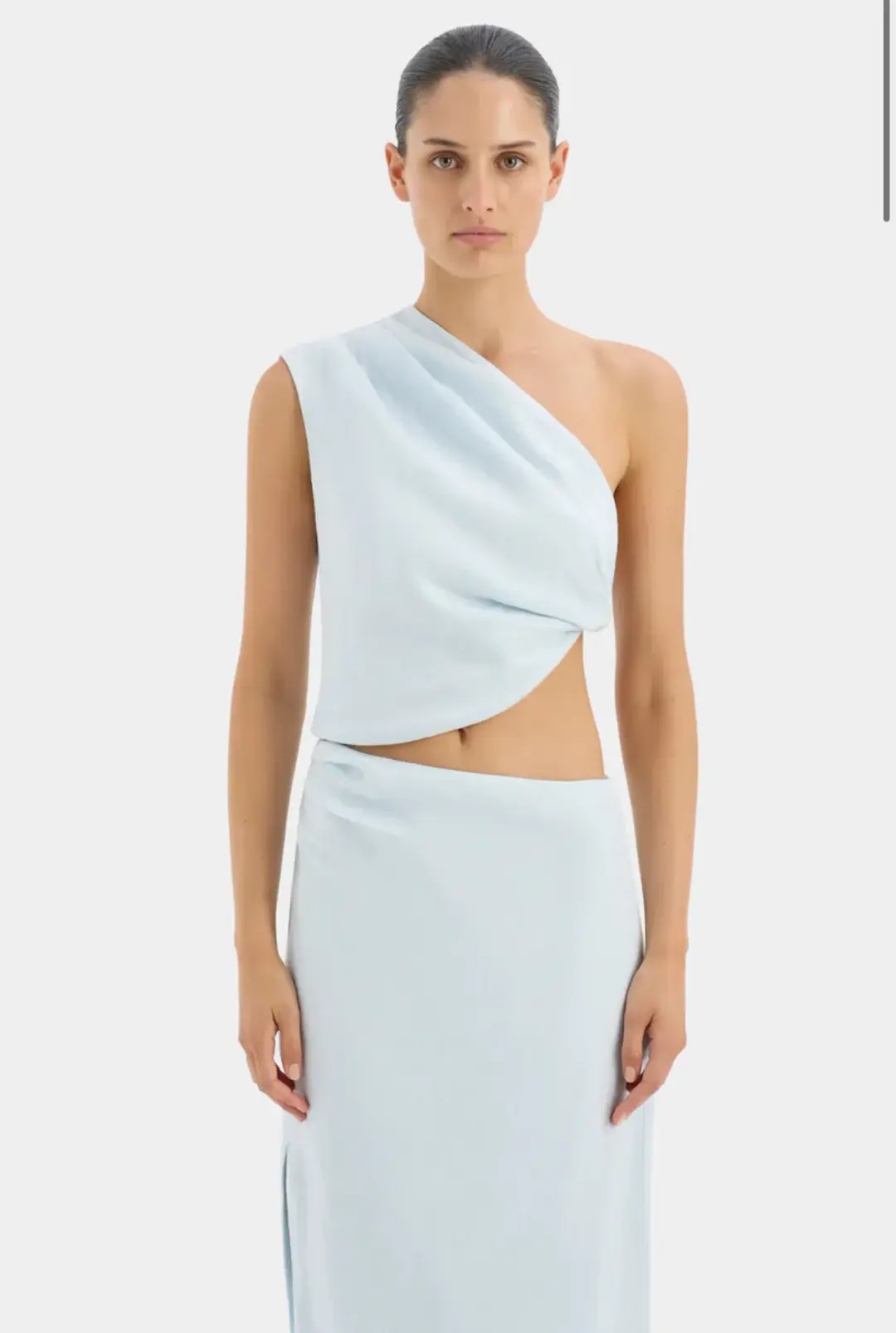 Sir The Label Iris Knot Top & Iris Skirt Set Blue Size 8 for rent on The Volte - main image