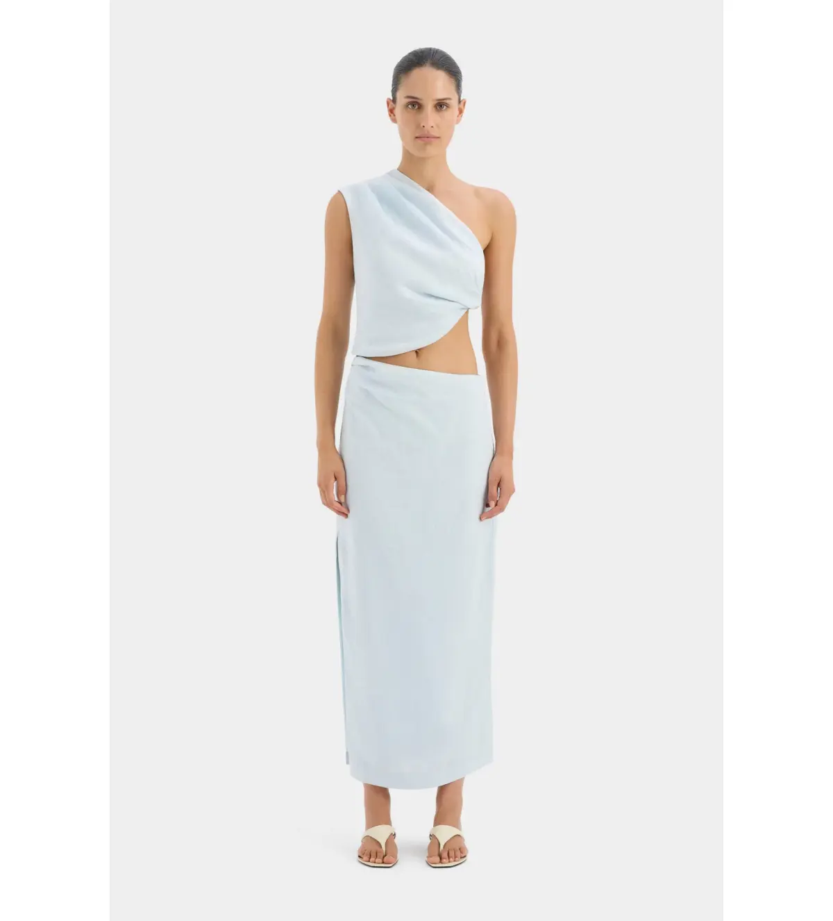 Sir The Label Iris Knot Top & Iris Skirt Set Blue Size 8 - Image 1