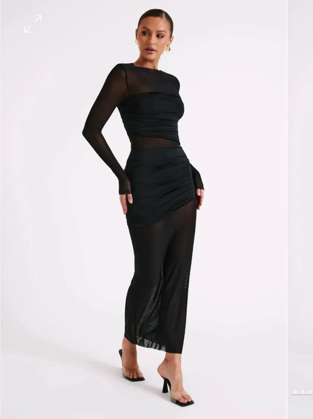 Meshki Kate Mesh Dress Black Size M/Au 10  for rent on The Volte - main image