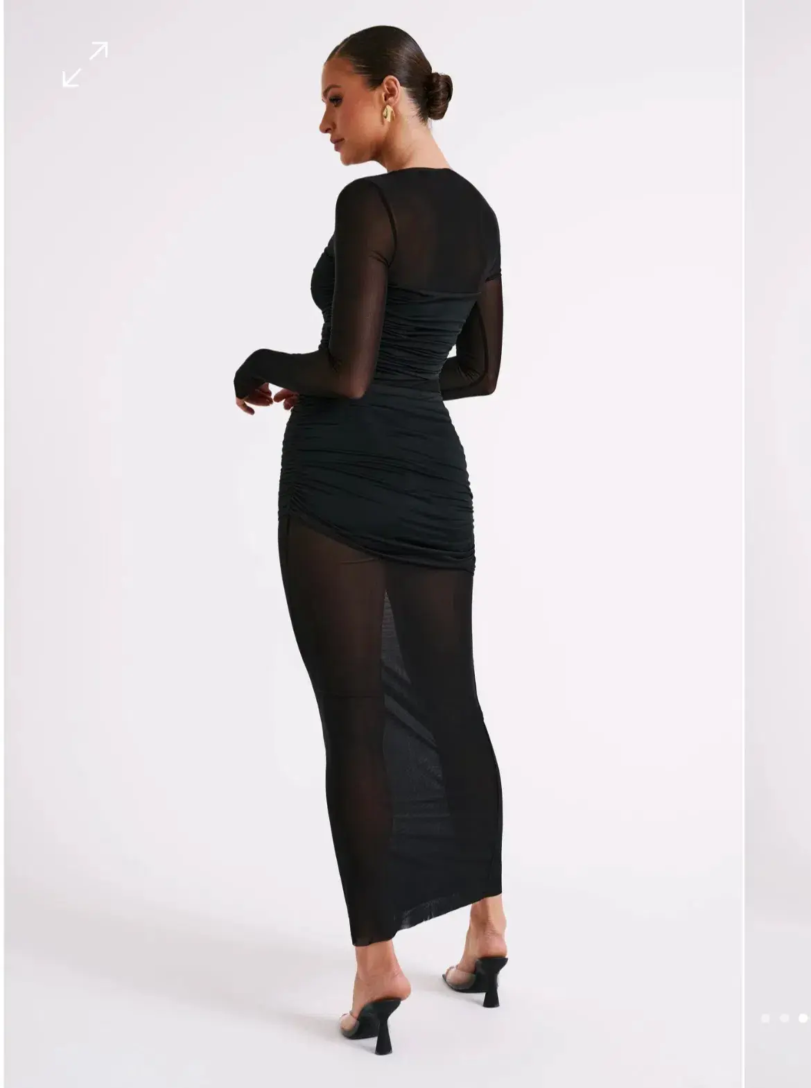 Meshki Kate Mesh Dress Black Size M/Au 10  - Image 4