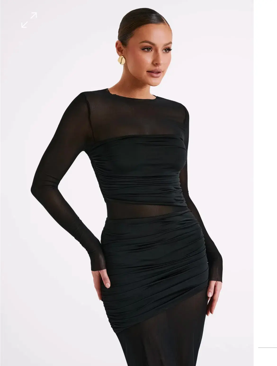 Meshki Kate Mesh Dress Black Size M/Au 10  - Image 3