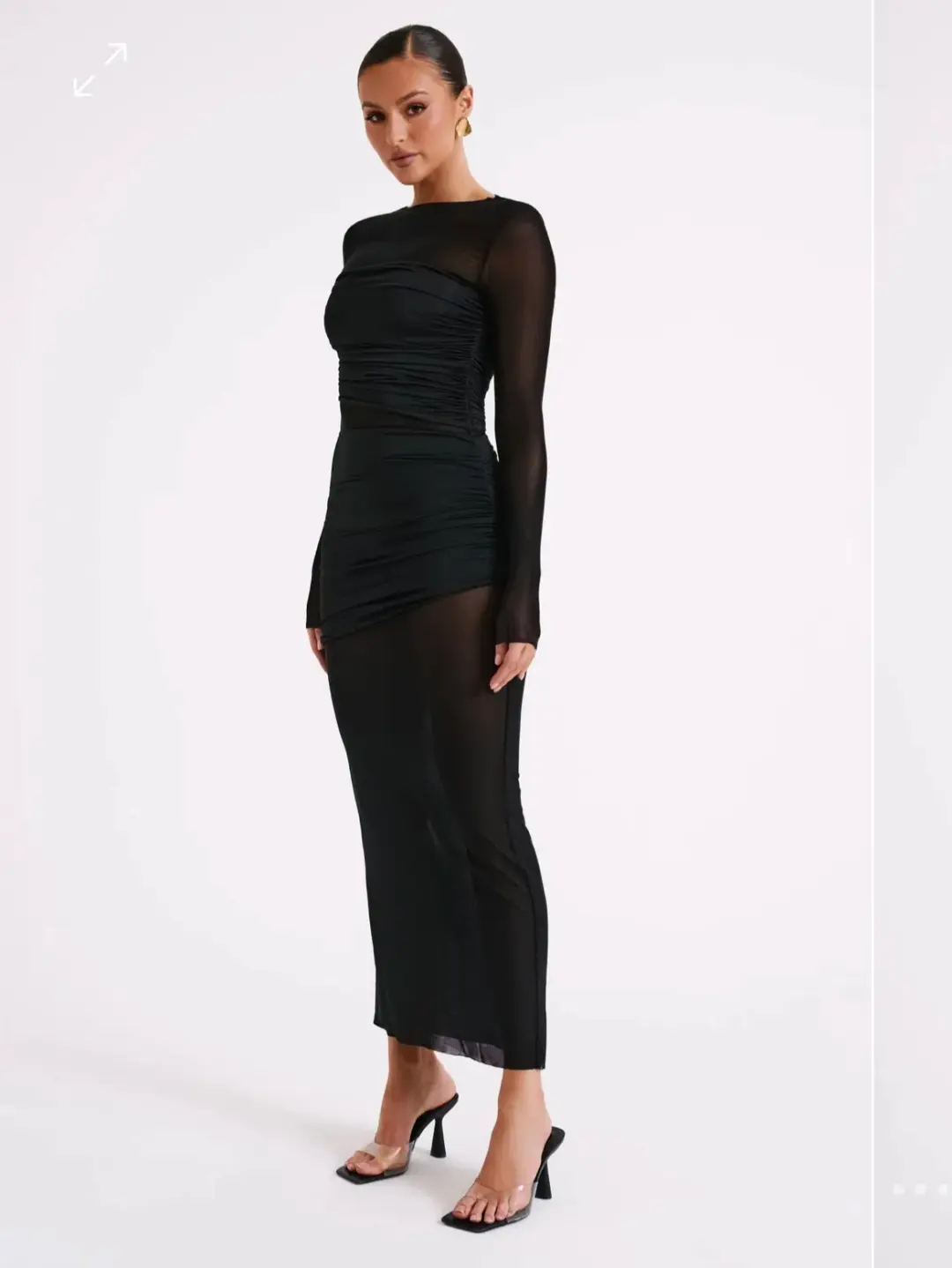 Meshki Kate Mesh Dress Black Size M/Au 10  for rent on The Volte - main image
