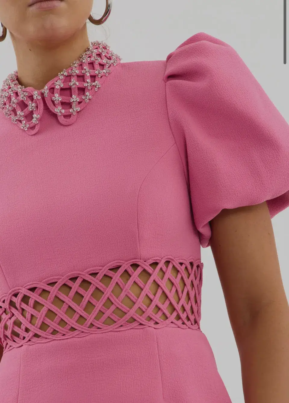 Rebecca Vallance Aubree Collar Mini Dress Pink Size 10 - Image 2
