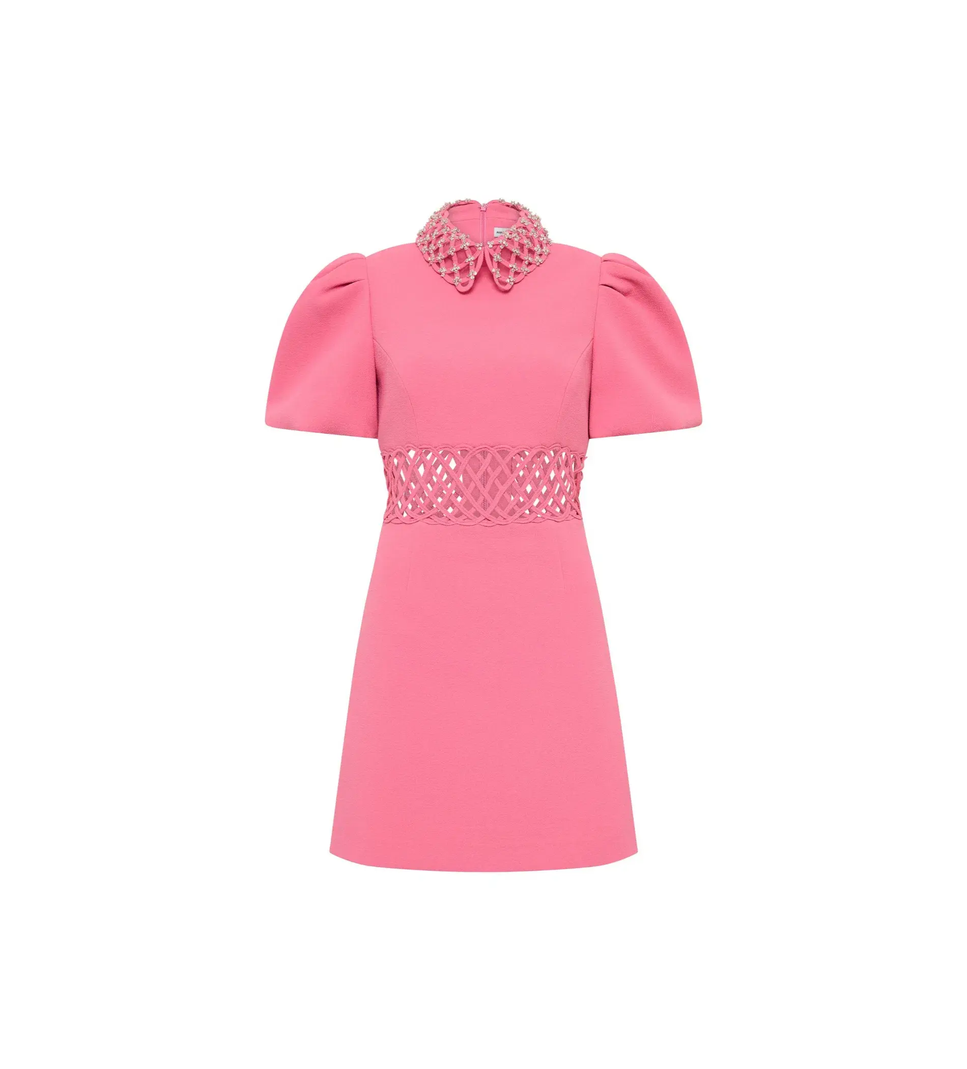 Rebecca Vallance Aubree Collar Mini Dress Pink Size 10 - Image 4