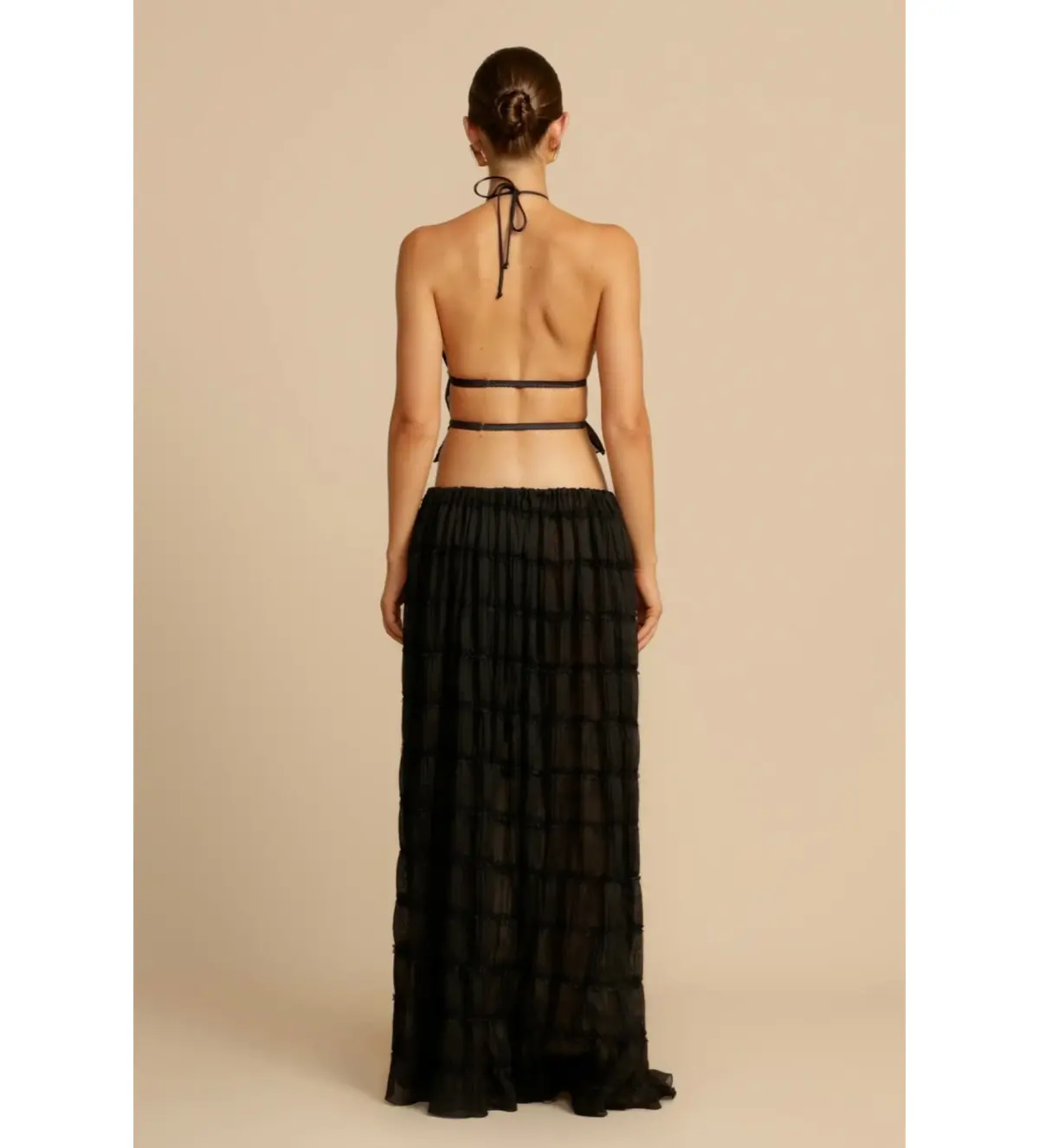 Arcina Ori Juliette Halter and Skirt Set in Black Size 6 - Image 3