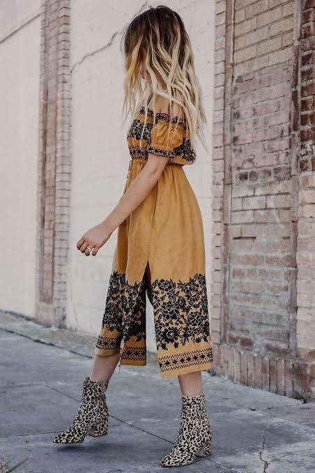 Spell & the Gypsy Collective Venus Off Shoulder Mid Dress Yellow Size 12 - Image 3