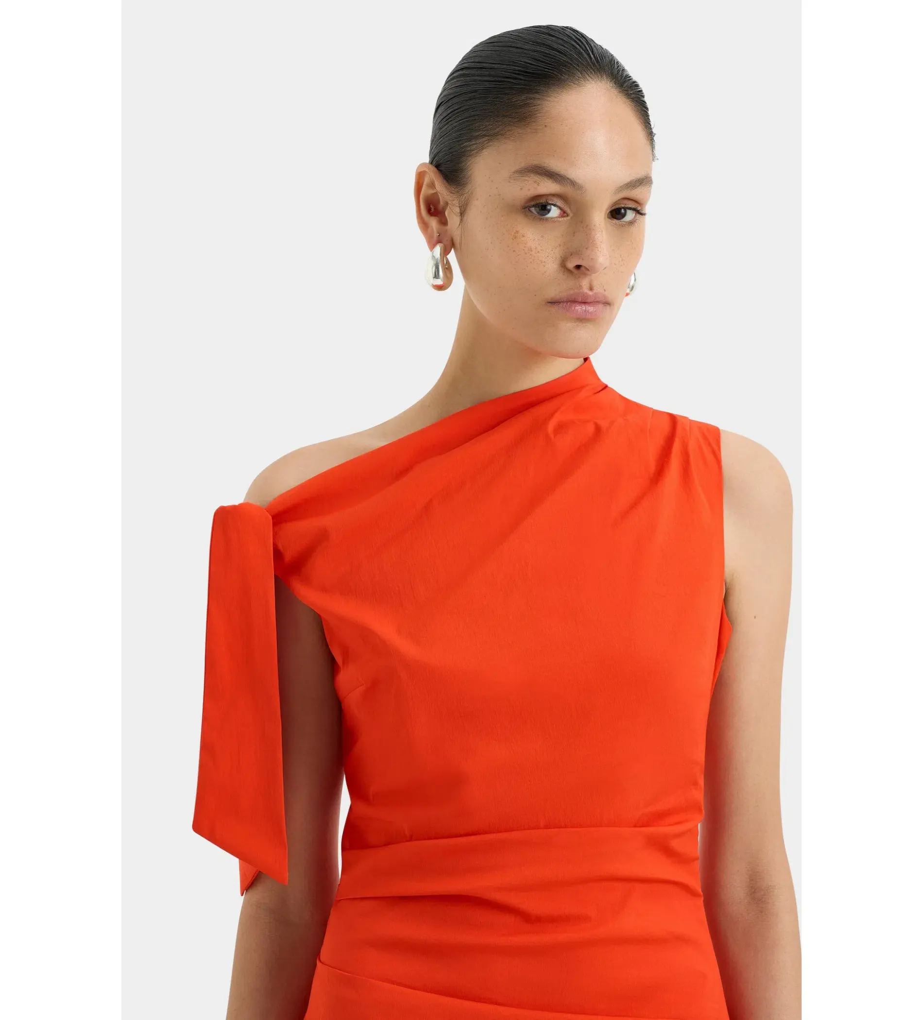 Sir The Label Dahlia Mini Dress in Tangerine Size 0/Au 6 - Image 3