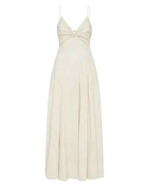 Aje Idyllic Strappy Sequin Dress White Size 8 - Image 2