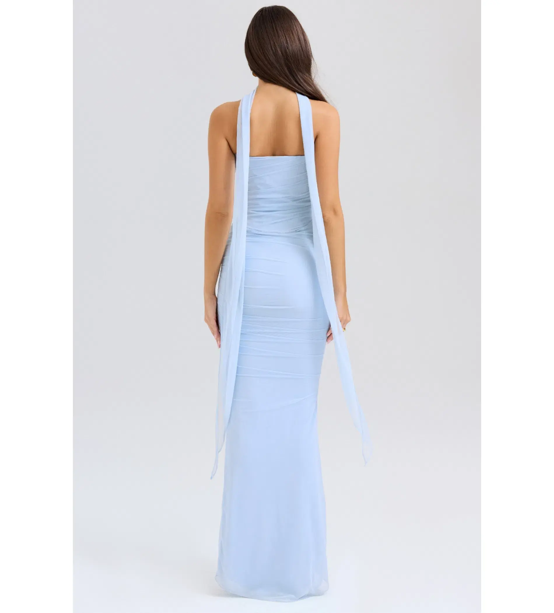 House of CB Strapless Corset and  Cassidy Fluted Hem Maxi Skirt Set Bluebell  Size 8 - Image 3