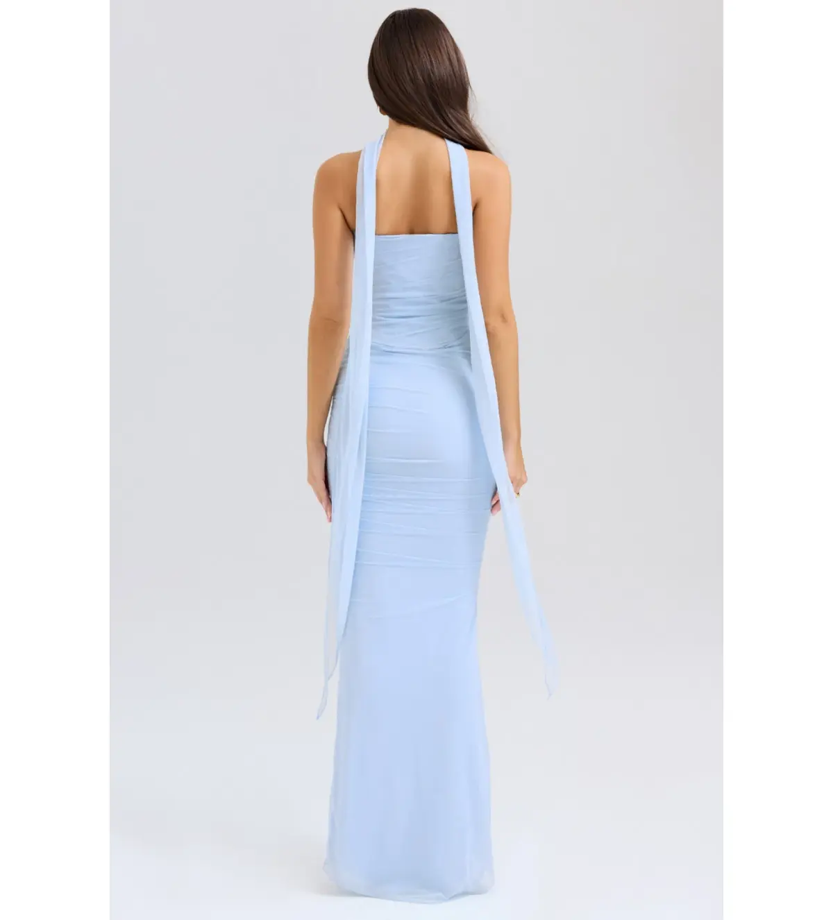 House Of CB Hallie Strapless Corset With Neck Scarf and Cassidy Skirt Set Bluebell Size 10  - Image 3