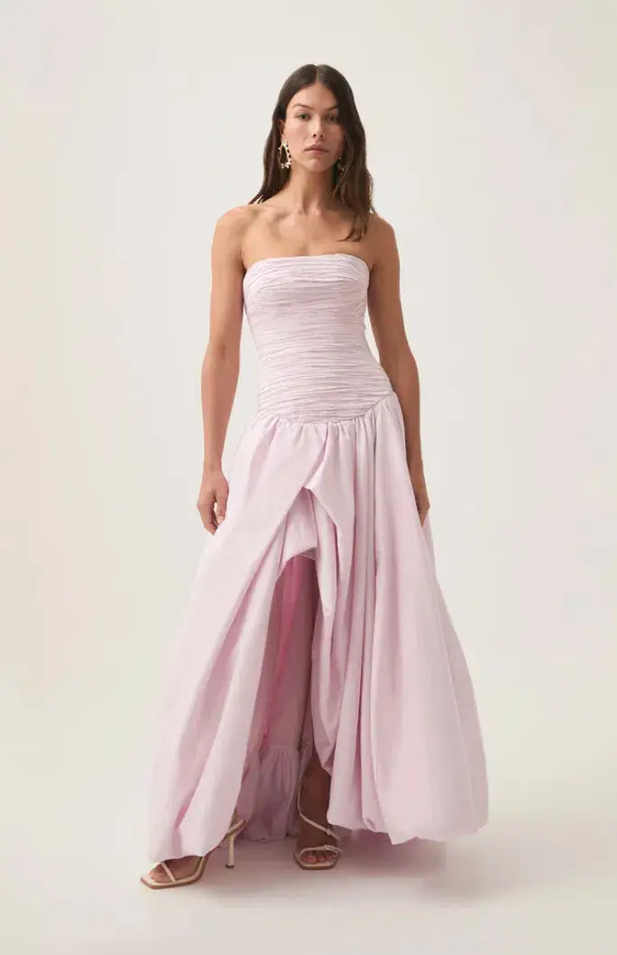 Aje Violette Bubble Hem Maxi Dress Pastel Pink Size 6 - Image 2