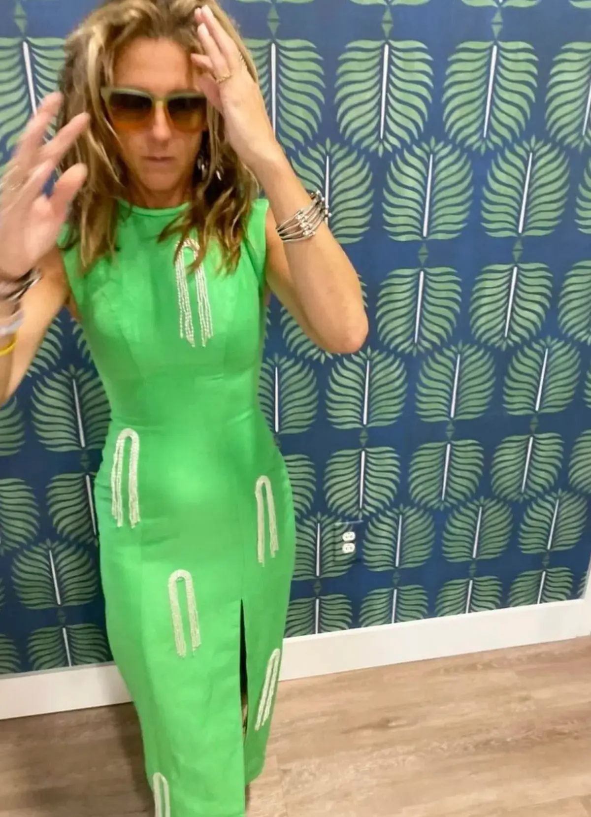 Alemais Dazzle Midi Dress Green Size 10 - Image 5