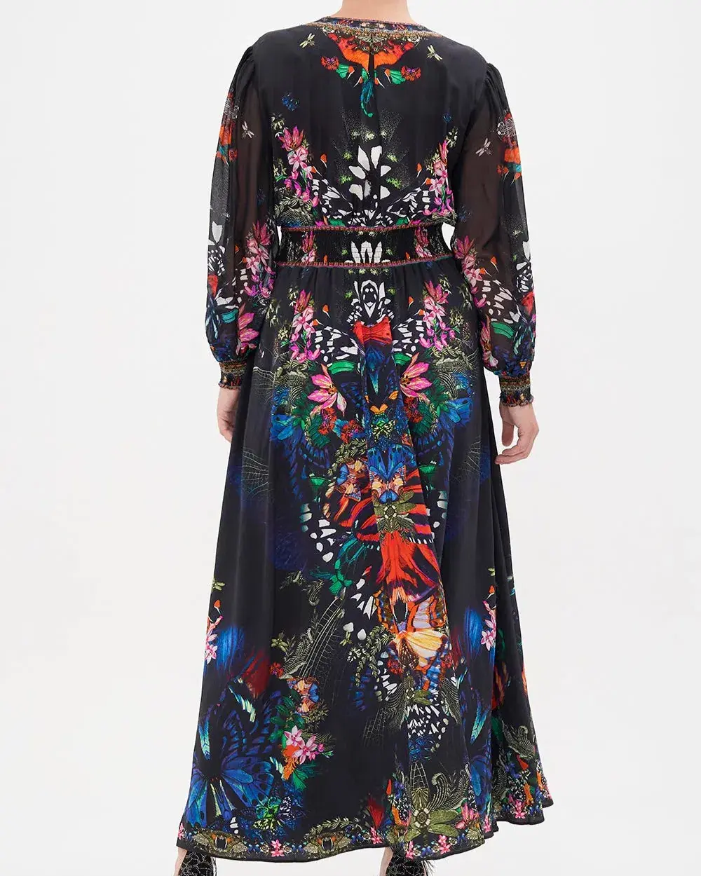Camilla Flutter By Button Maxi Dress With Shaped Waistband Multi Size XXL / AU 18 - Image 3