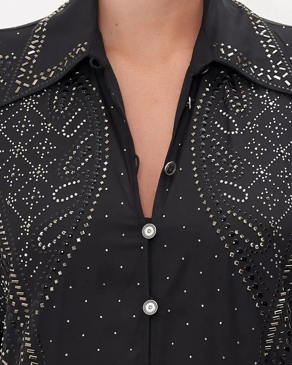 Camilla Curved Collar Shirt Midi Dress Luxe Espiritu  Size L / AU 14 for rent on The Volte - main image