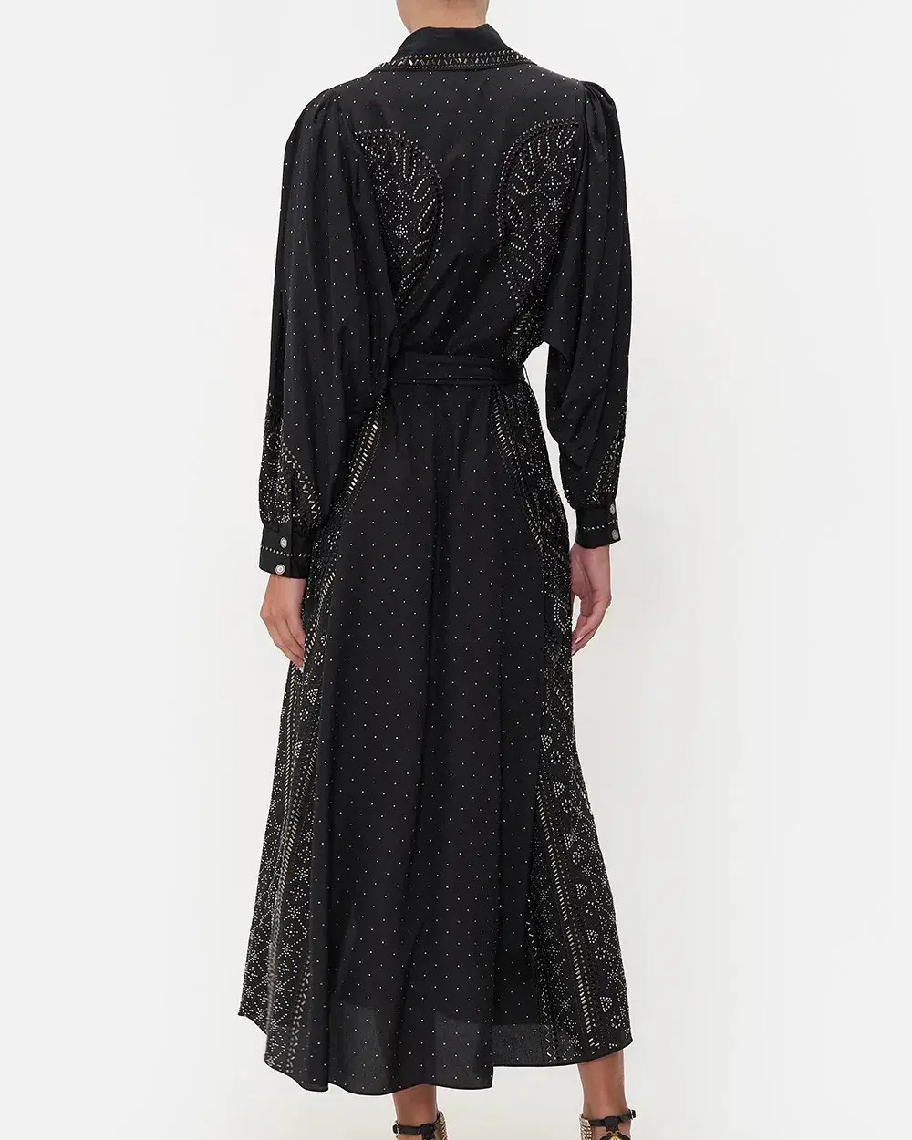 Camilla Curved Collar Shirt Midi Dress Luxe Espiritu  Size L / AU 14 - Image 3