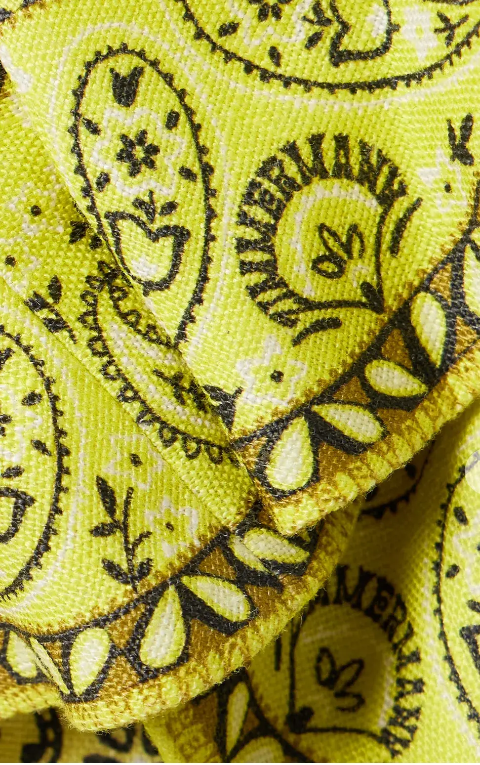 Zimmermann Matchmaker Cutout Ruffle Mini Dress Paisley Pattern Yellow Bandana Size 3 / AU 14 - Image 3