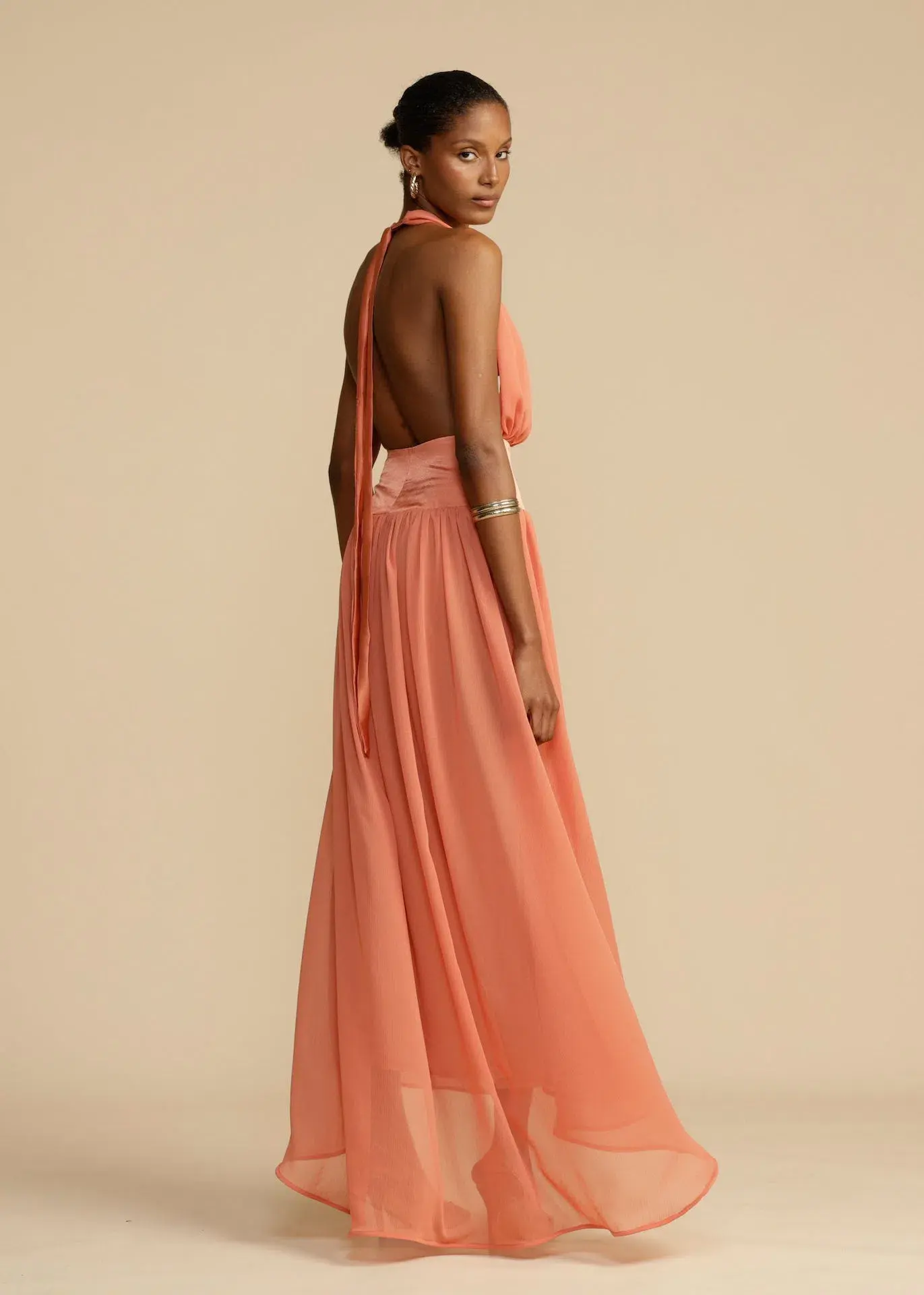 Arcina Ori Serena Dress Coral Size M/ AU 10 - Image 3