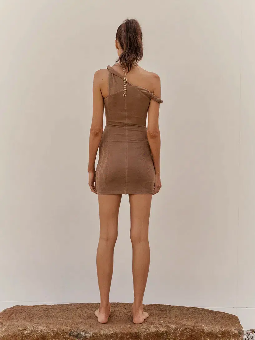 Johansen Poppy Mini Dress Taupe Size L / AU 12 for rent on The Volte - main image