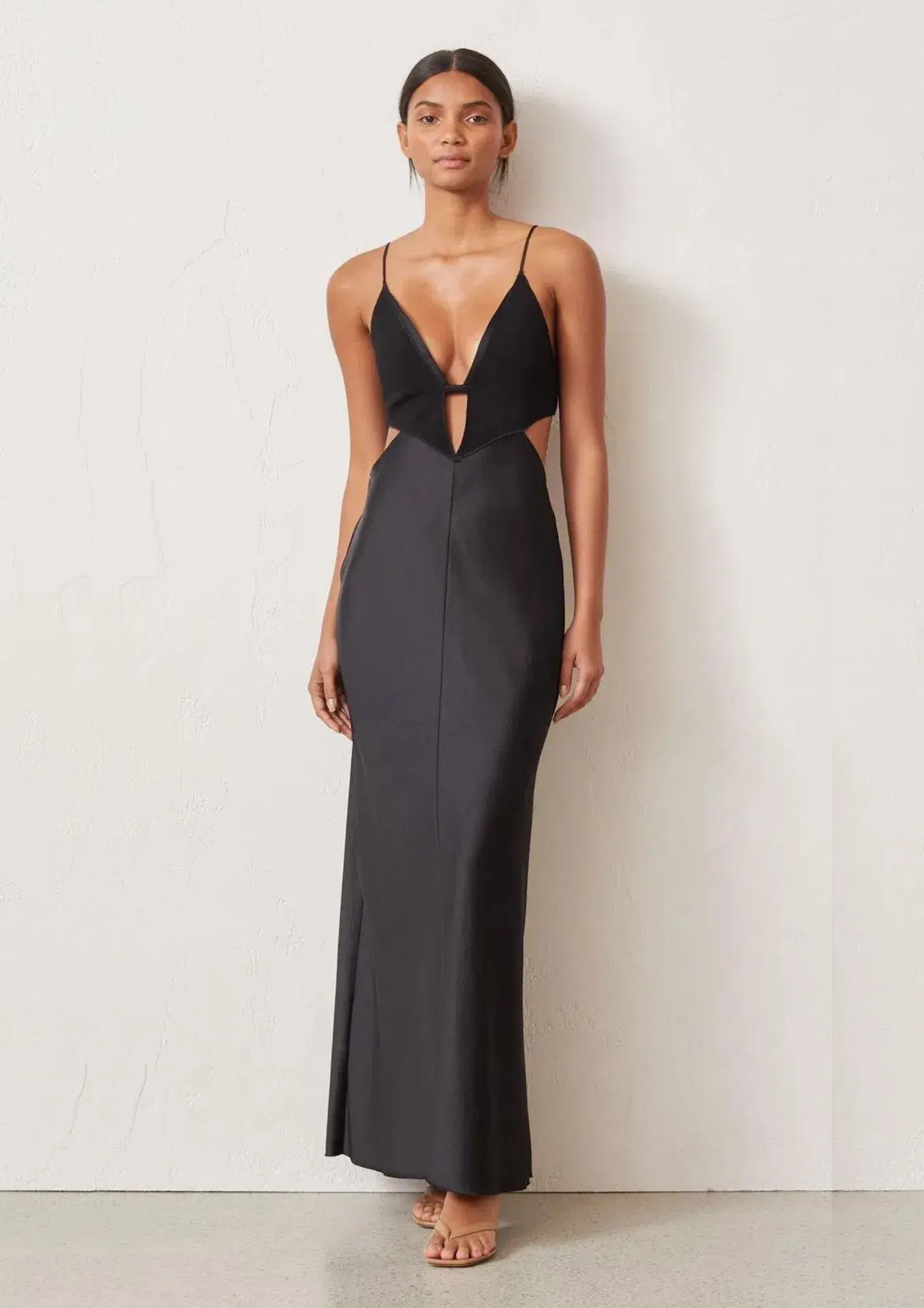 Bec & Bridge Seraphine Plunge Midi Dress Black Size 6 - Image 1