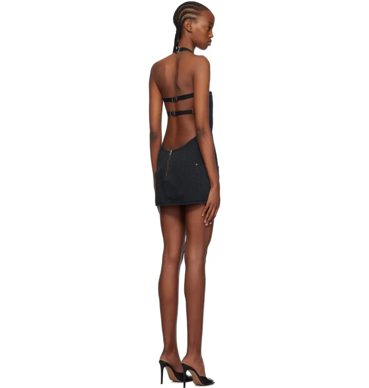 Dion Lee Aprion Mini Dress Black Size AU 6 - Image 3