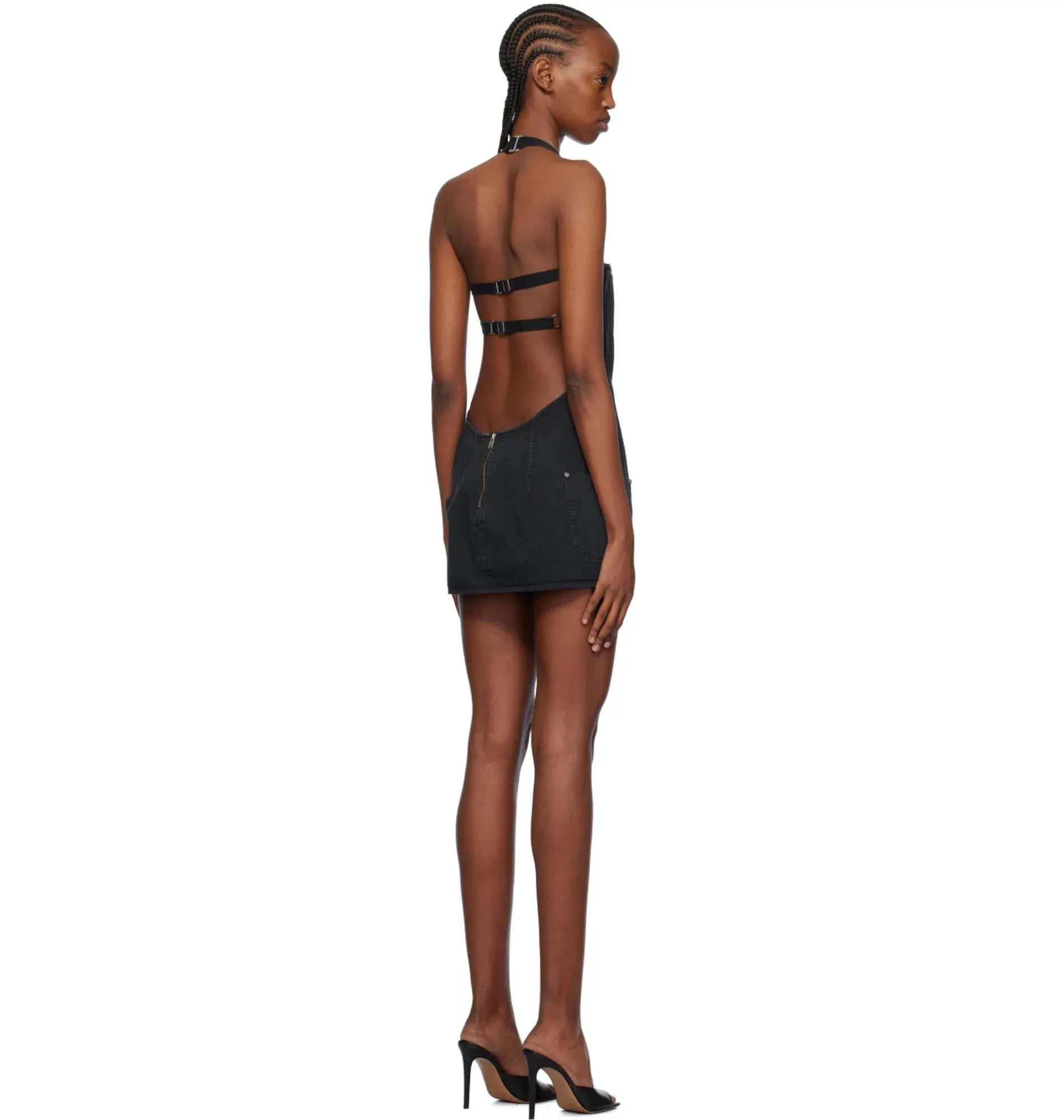 Dion Lee Aprion Mini Dress Black Size AU 6 - Image 3