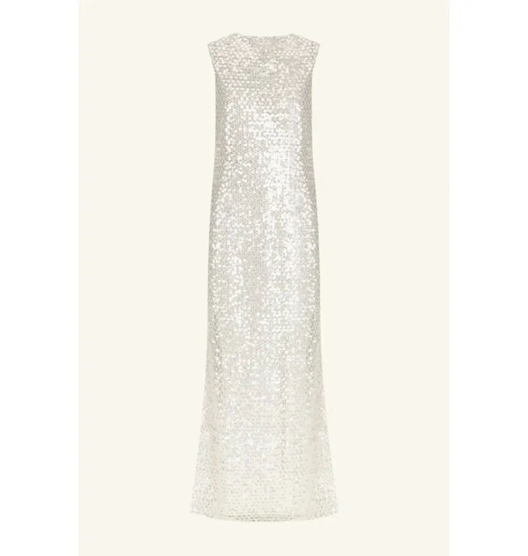 Shona Joy Asteria Midi Dress Silver Size AU 8 for rent on The Volte - main image