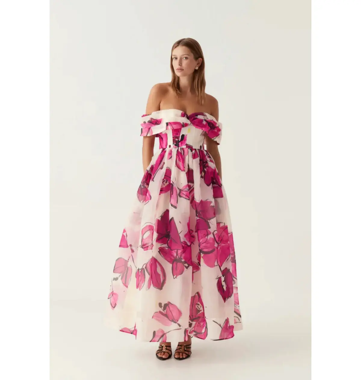 Aje Cordelia Corseted Maxi Dress Falling Floral Size AU 16 - Image 1