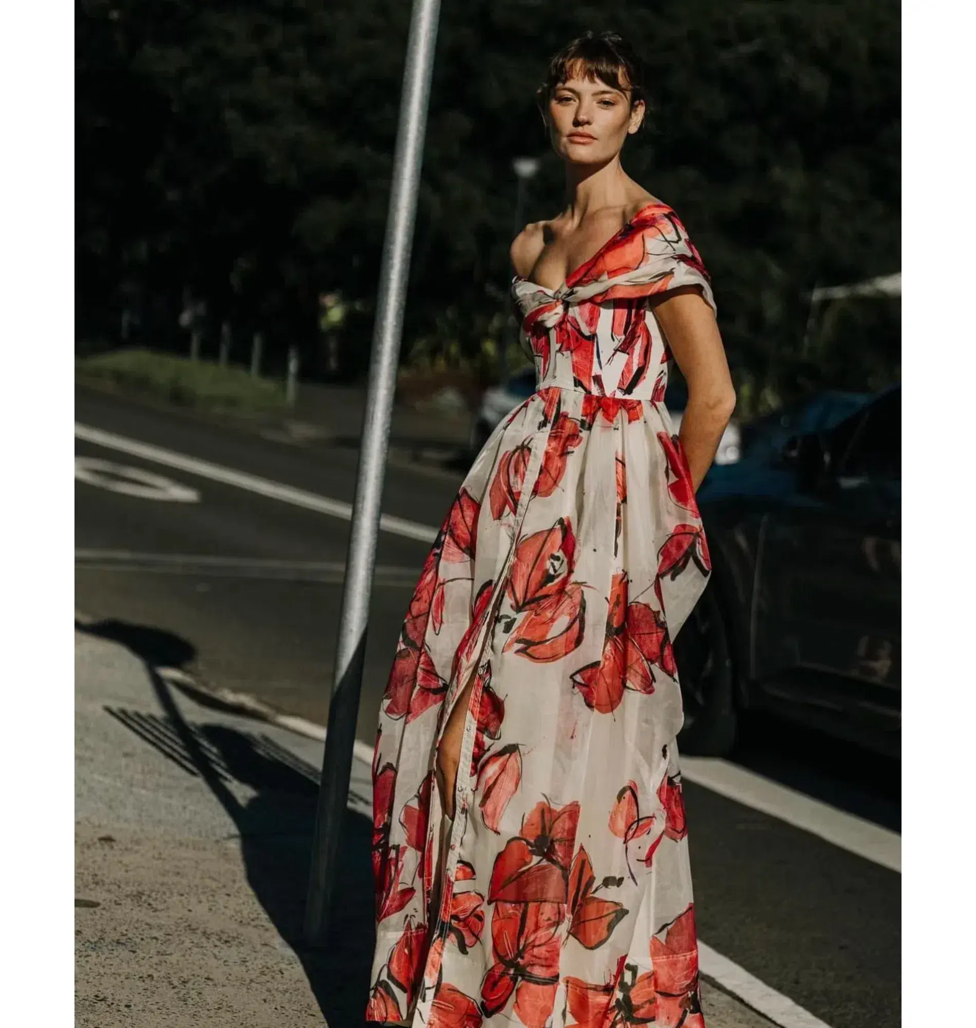 Aje Cordelia Corseted Maxi Dress Falling Floral Size AU 16 - Image 4