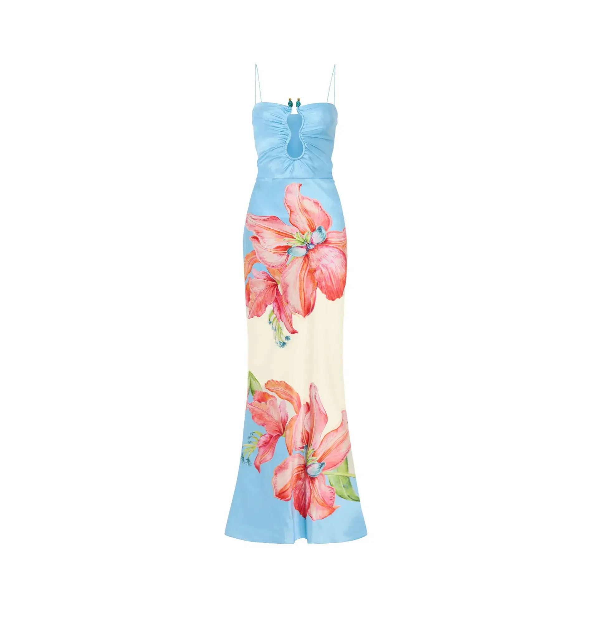 Rebecca Vallance Orchid Oasis Strap Gown Print Size AU 10  - Image 3