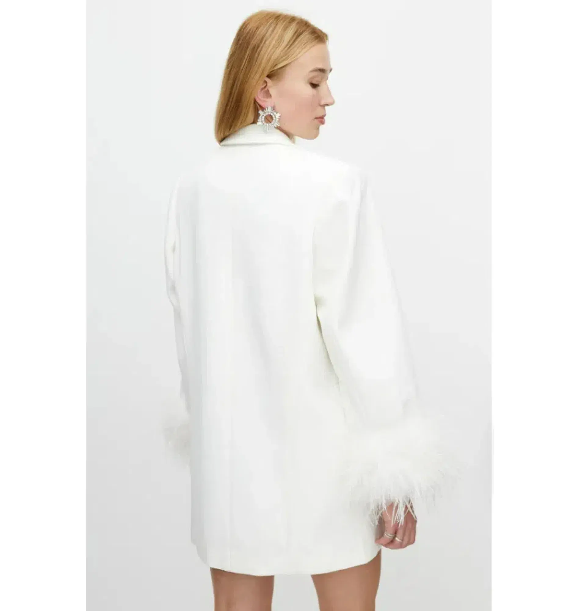 Rachel Gilbert Lincoln Blazer Dress White Size XS / AU 6  - Image 4
