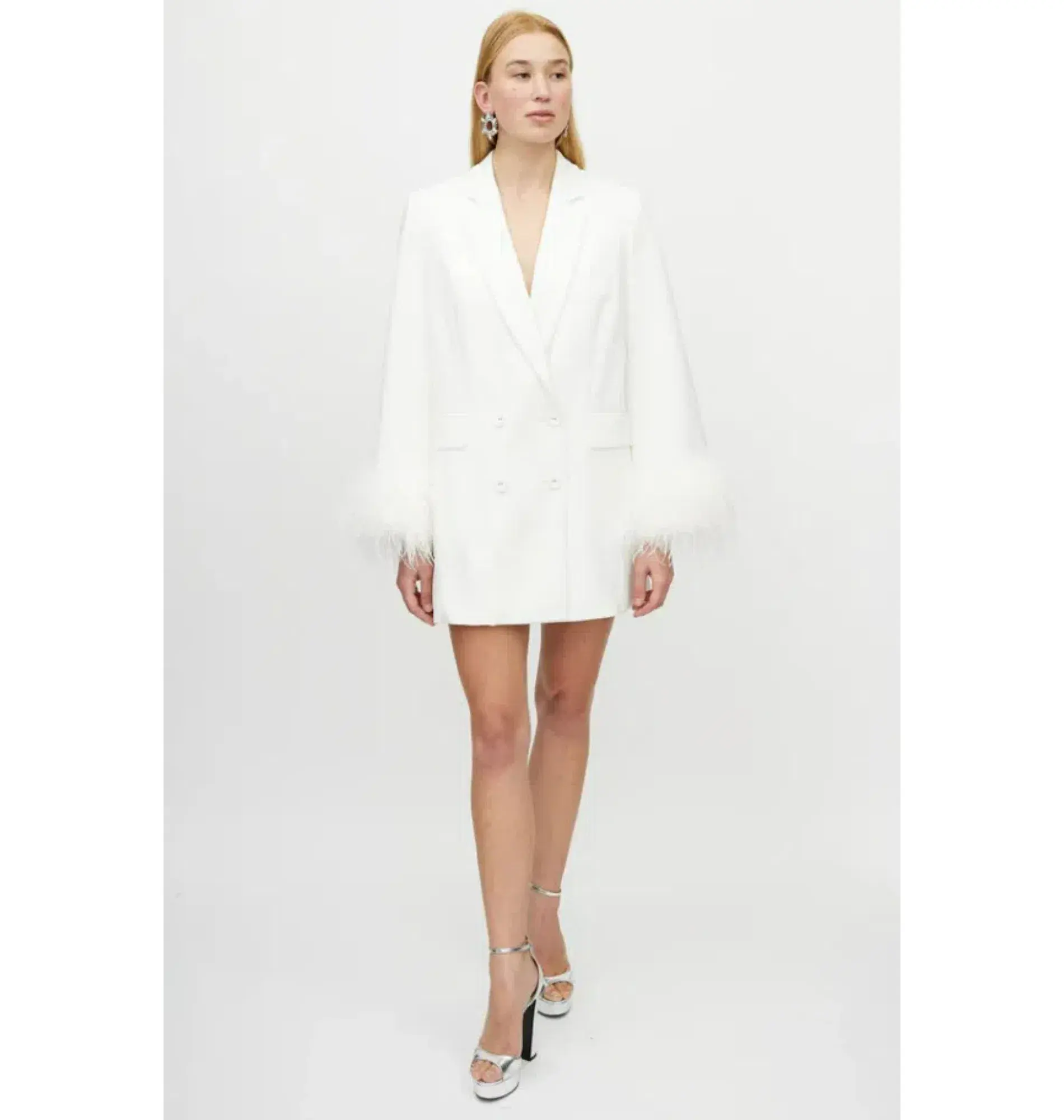 Rachel Gilbert Lincoln Blazer Dress White Size XS / AU 6  - Image 1