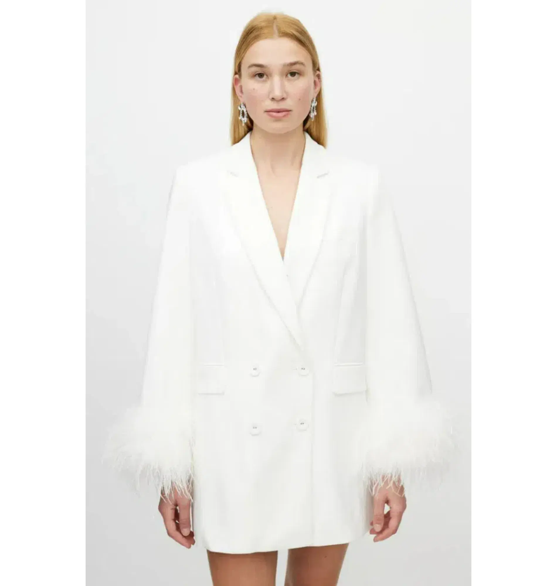 Rachel Gilbert Lincoln Blazer Dress White Size XS / AU 6  - Image 2