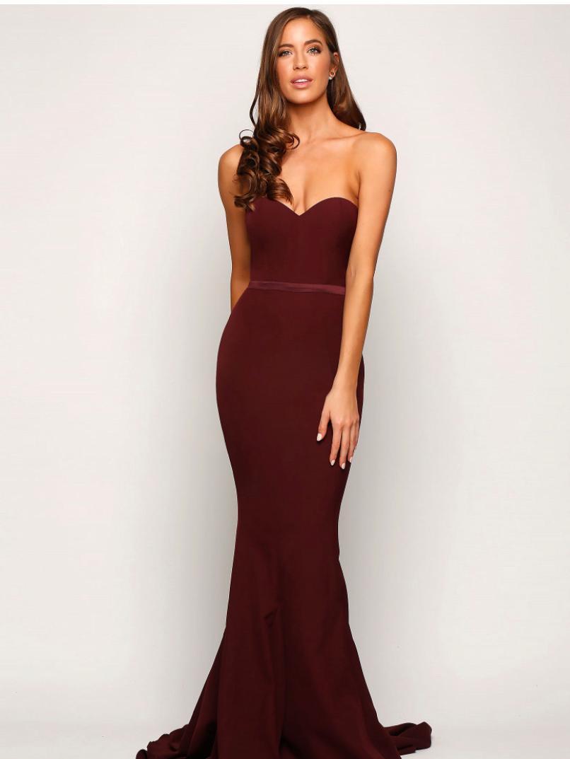 Elle Zeitoune Arianna Gown - Wine - Image 1