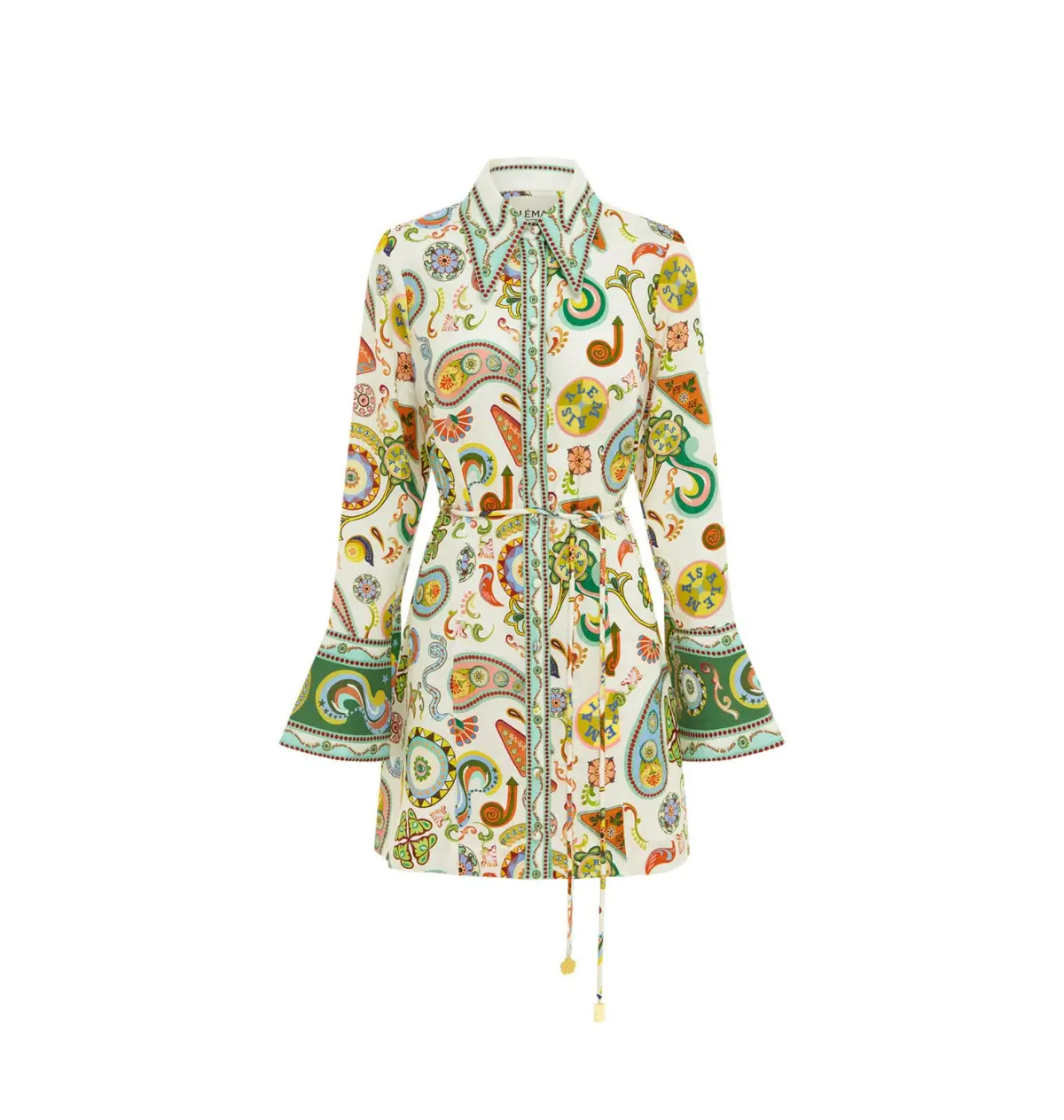 Alemais Arcade Mini Dress Print Size AU 10 - Image 5