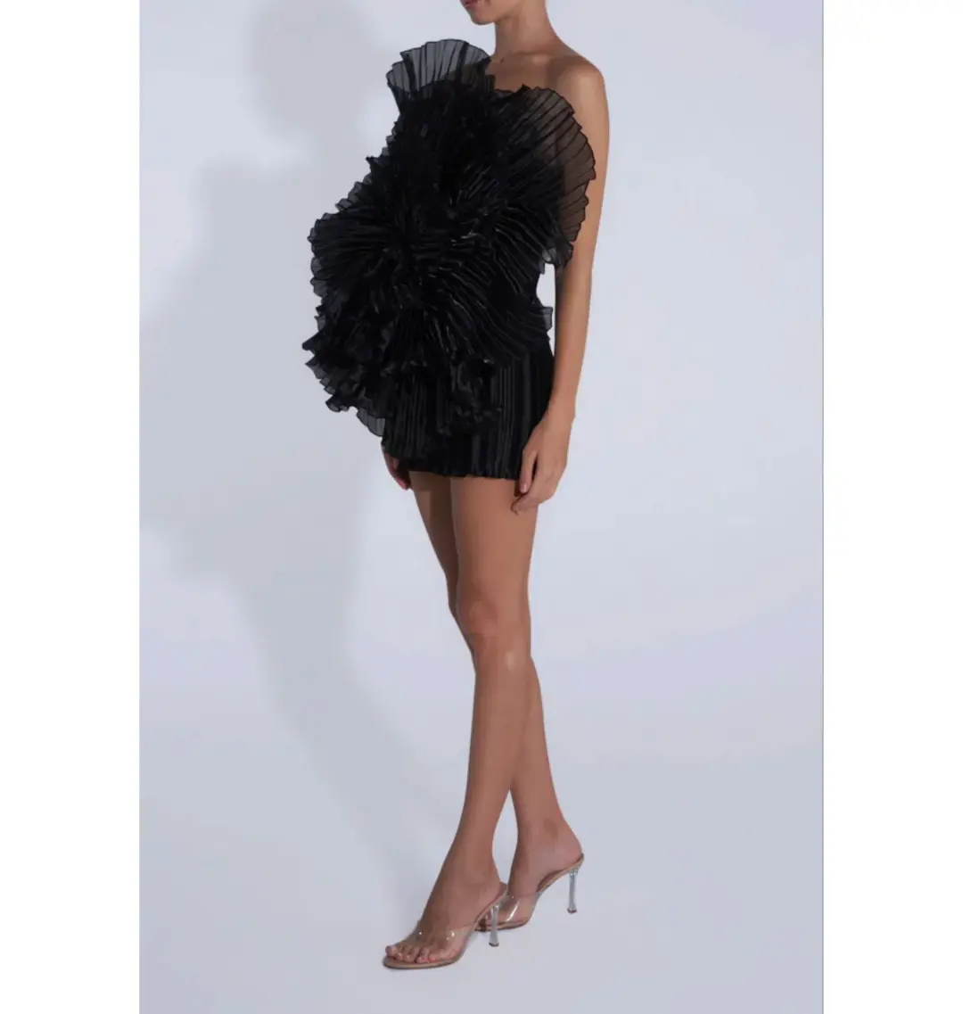 L'idee Fleur Mini Dress Noir Black Size AU 8  for rent on The Volte - main image