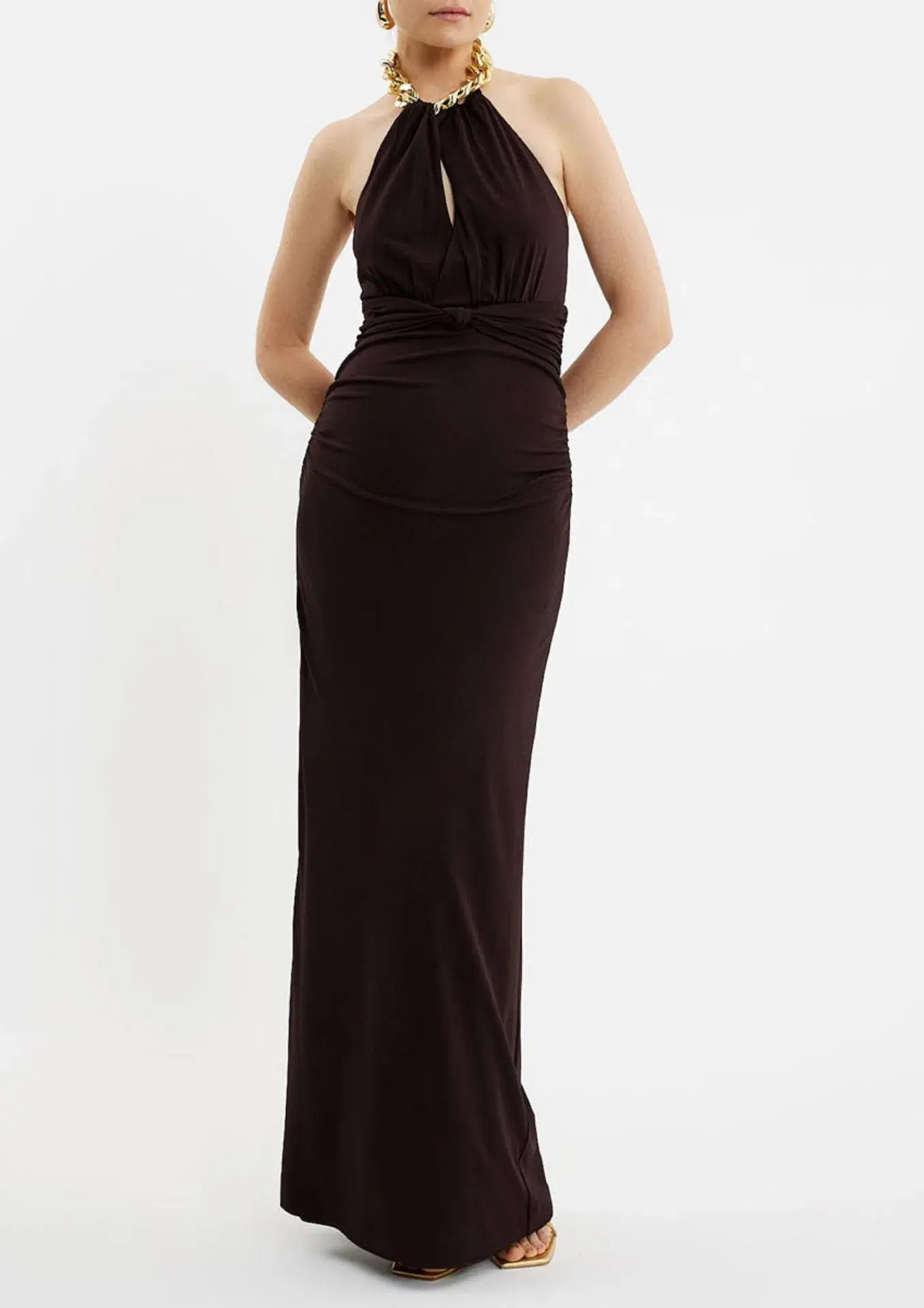 Rebecca Vallance Phoenix Gown Chocolate Brown Size 6 - Image 1