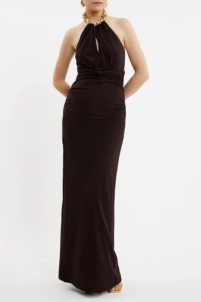 Rebecca Vallance Phoenix Gown Chocolate Brown Size 6 - Image 7