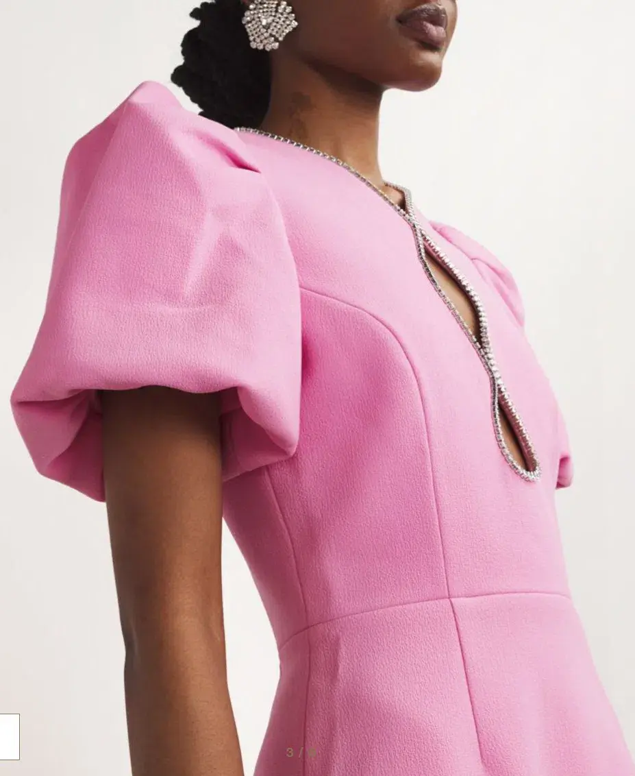 Rebecca Vallance Karina Puff Sleeve Mini Dress Pink Size 8 - Image 7