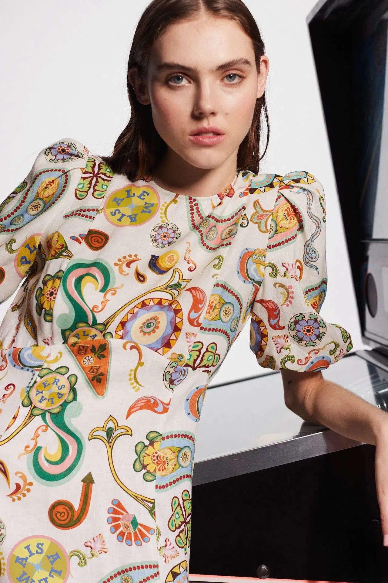 Alémais Arcade Midi Dress Multi Size 6 - Image 2