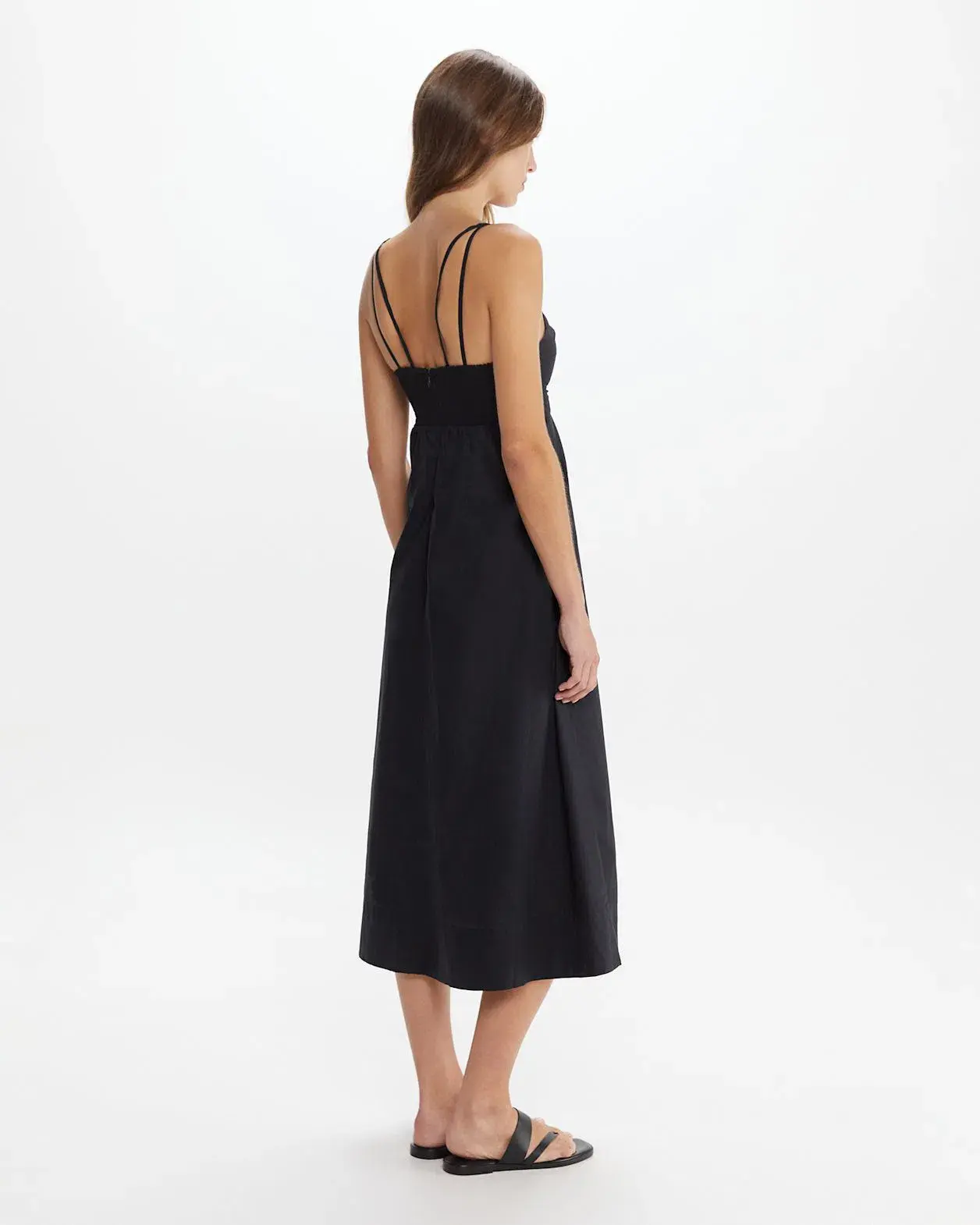 Jag Organic Cotton V Strappy Dress Black Size XL / AU 14 - Image 3