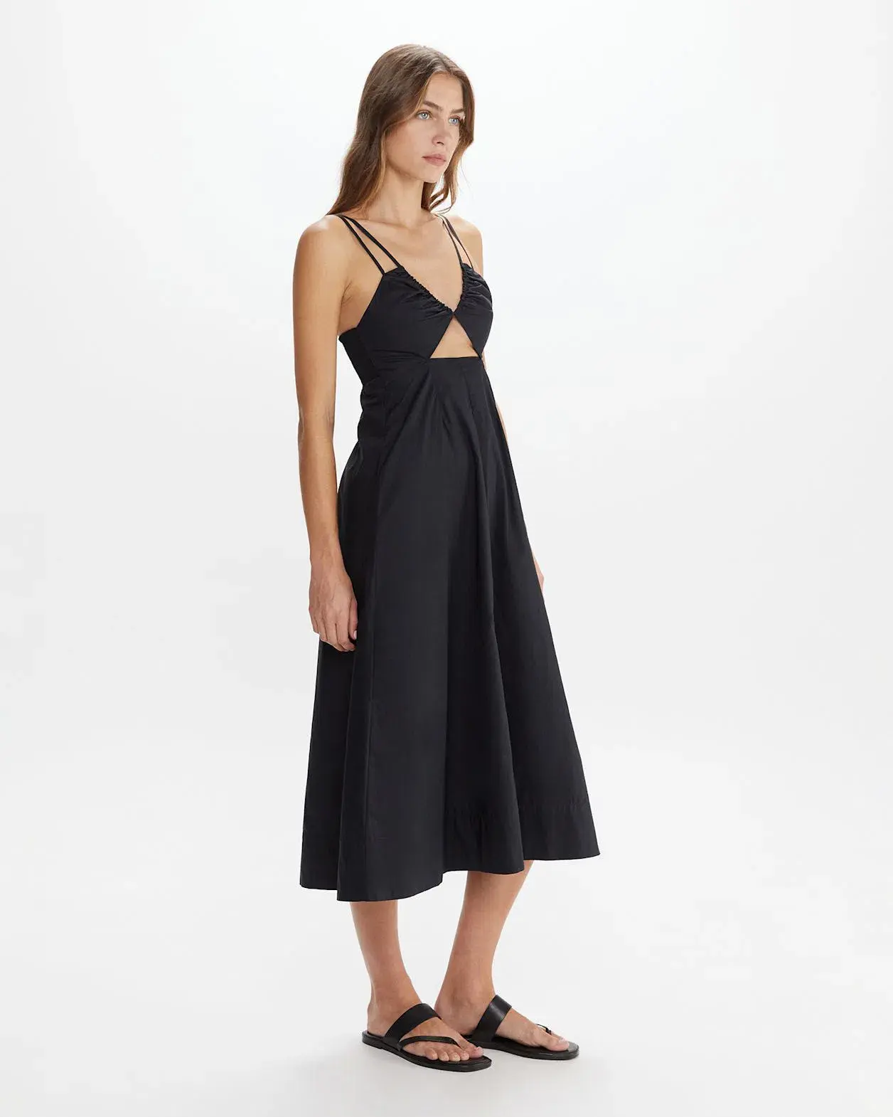 Jag Organic Cotton V Strappy Dress Black Size XL / AU 14 - Image 2