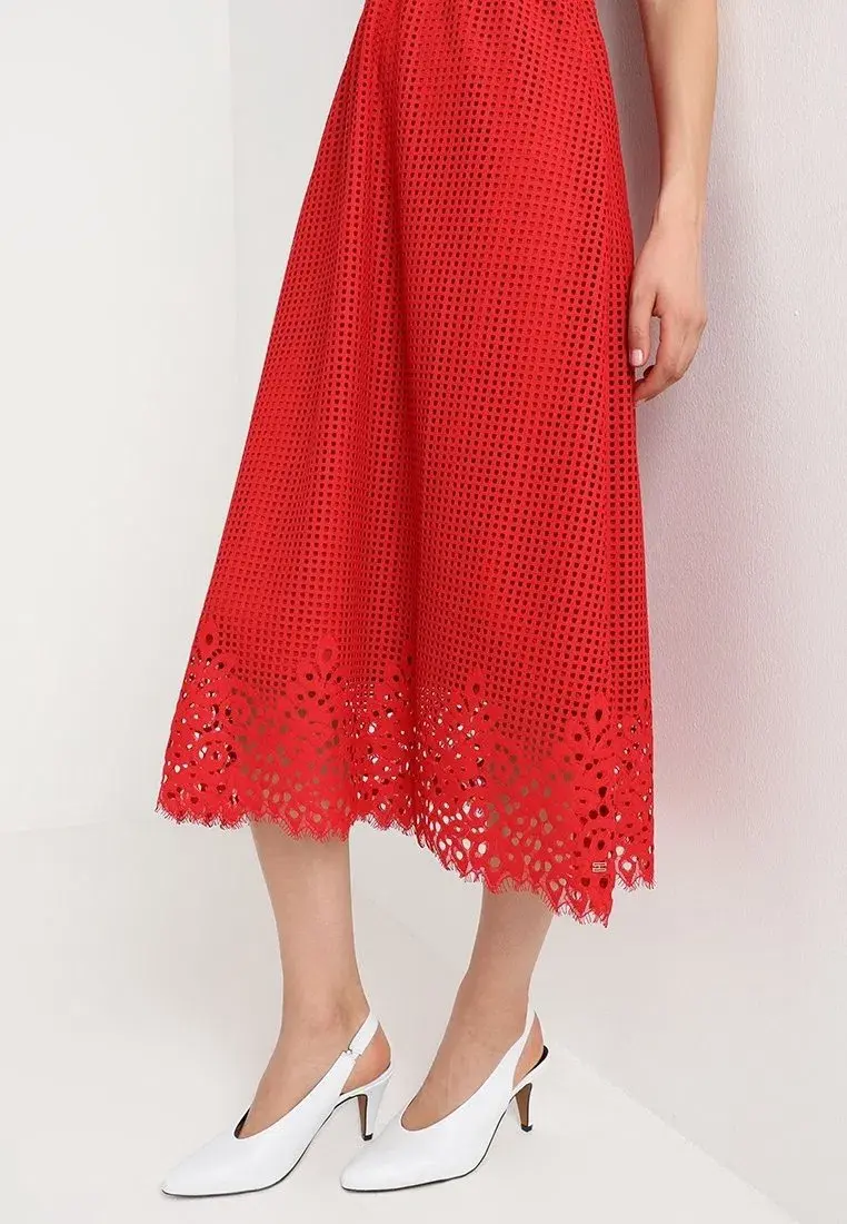 Tommy Hilfiger Sleeveless Midi Dress Red Size XS / AU 6 - Image 2