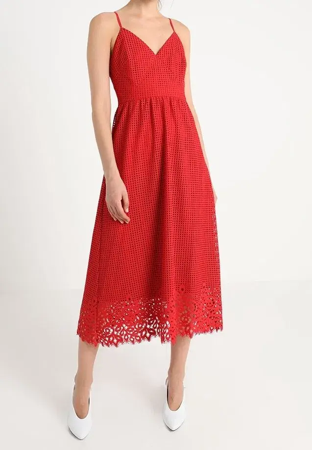 Tommy Hilfiger Sleeveless Midi Dress Red Size XS / AU 6 - Image 1