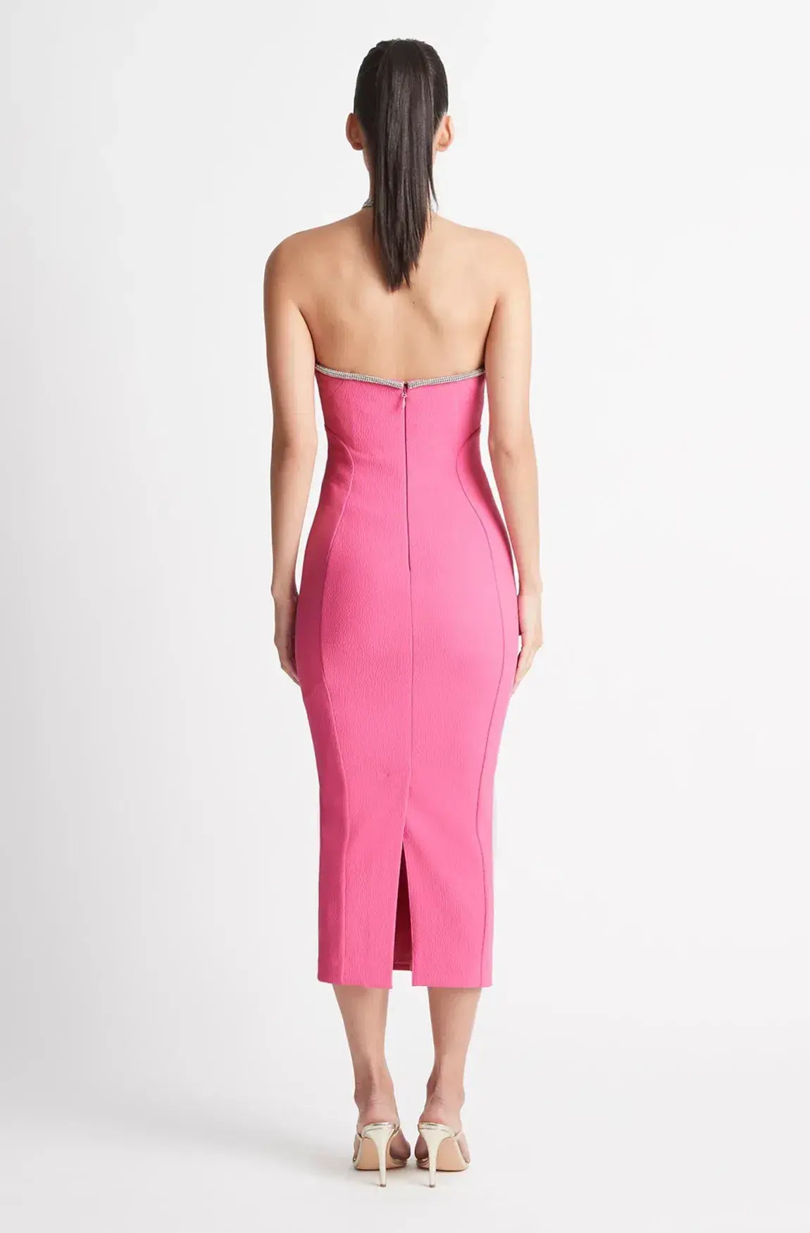 Sheike Emporium Midi Dress Pink Size 12 - Image 2
