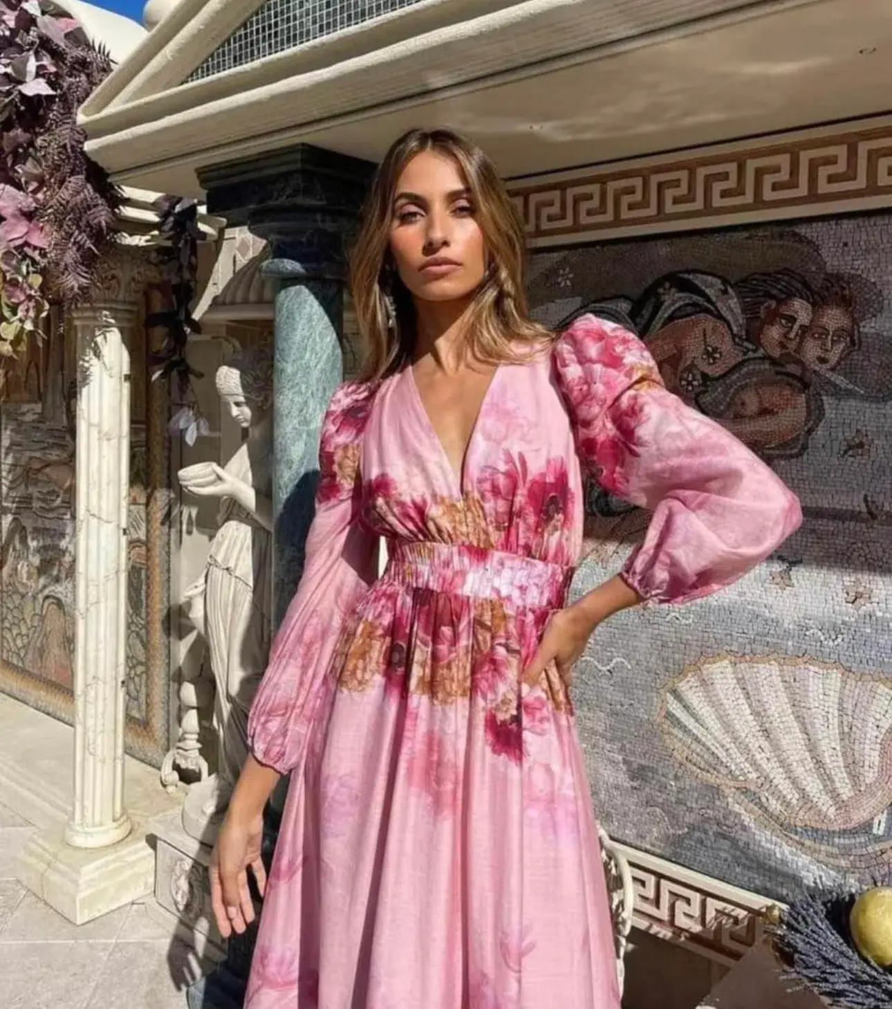 Sheike Swan Lake Maxi Dress Pink Floral  Size 16 - Image 3